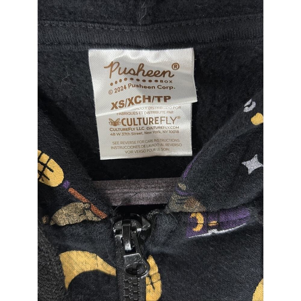 Pusheen CultureFly Full Zip Hoodie - Women's Sz XS - Witch Cat Black Halloween - Picture 4 of 5